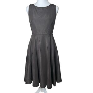 J Crew Silk Chocolate Brown Dress Size 4 Special‎ Occasion Open Back Bows Event